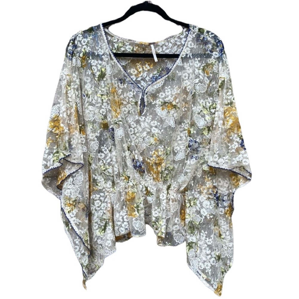 FREE PEOPLE stop Poncho Style Elastic Waist Lace Medium